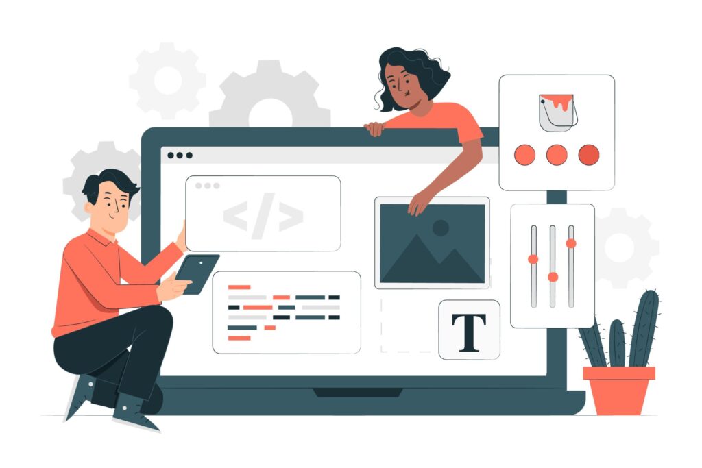 illustrated website design planning