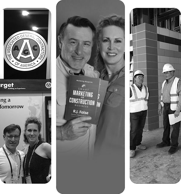 Rob and Adrienne 3 photos through the years of contractor marketing