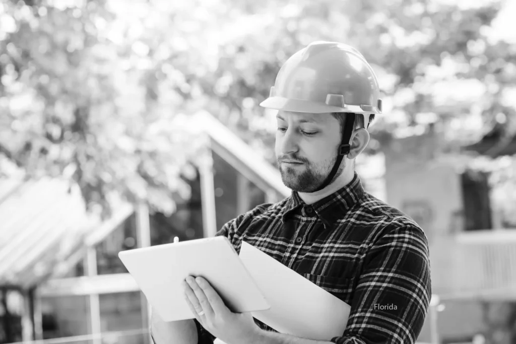 male contractor inspection tablet Florida