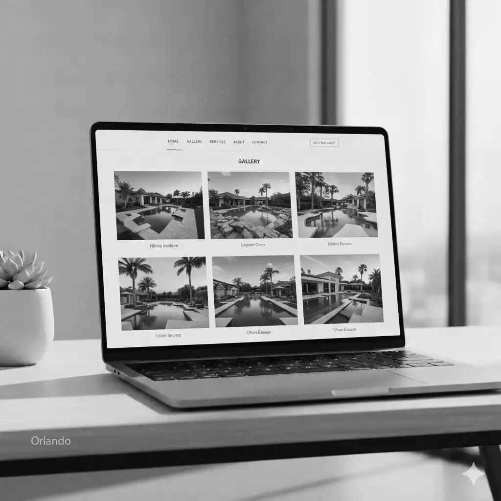 Orlando pool builder web design portfolio